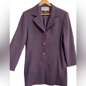1️⃣
Wai Yip Purple Blazer Size 15 L 3 Button Lined Career Jacket